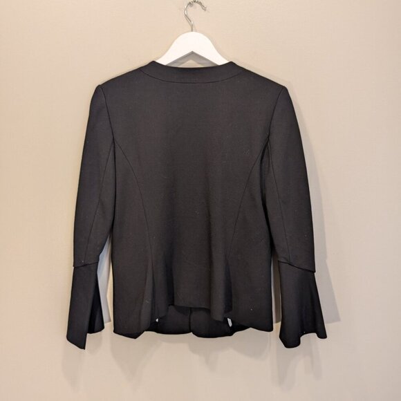 Anthropologie Cartonnier Blazer Black Flare Sleeve Business Casual - Size M - Picture 2 of 7